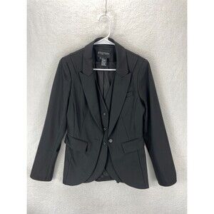 Etcetera Blazer Jacket Women’s Size 8 Black Lined Career Preppy Evening Coat